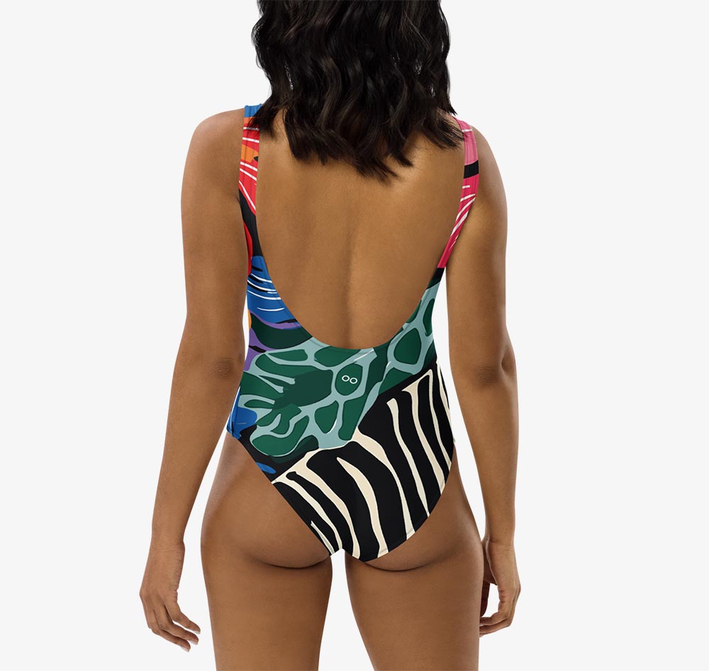 Stripes & Petals Swimsuit