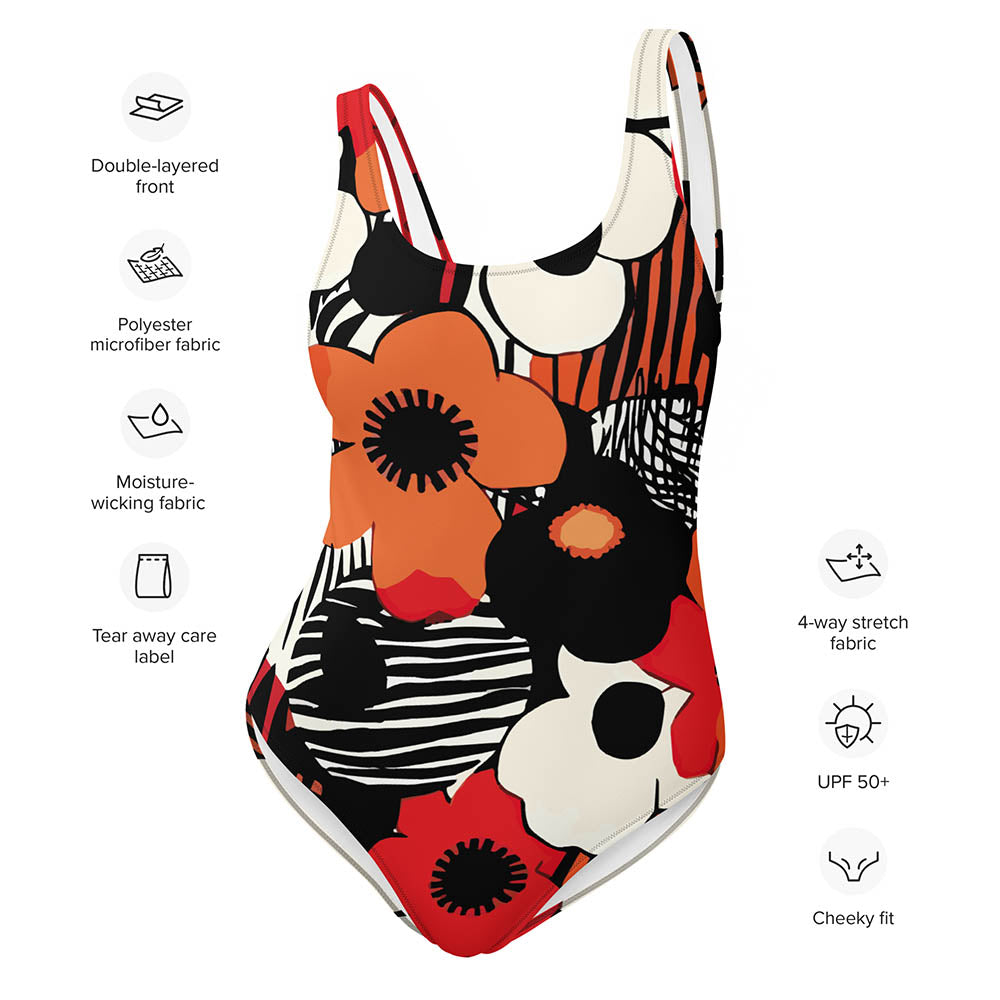 Zebra Blossom Swimsuit