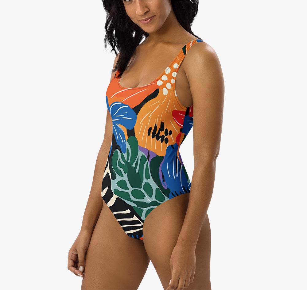 Stripes & Petals Swimsuit