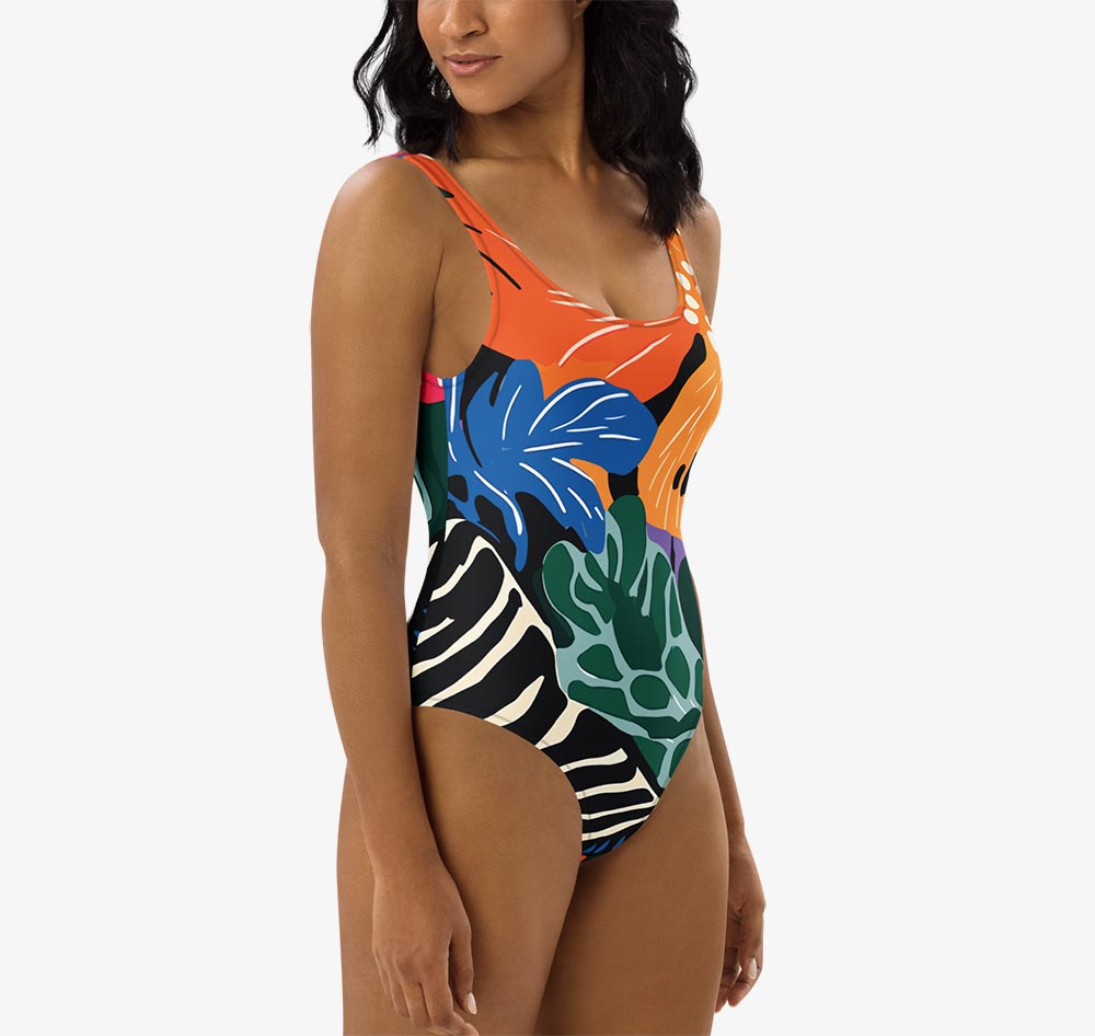 Stripes & Petals Swimsuit