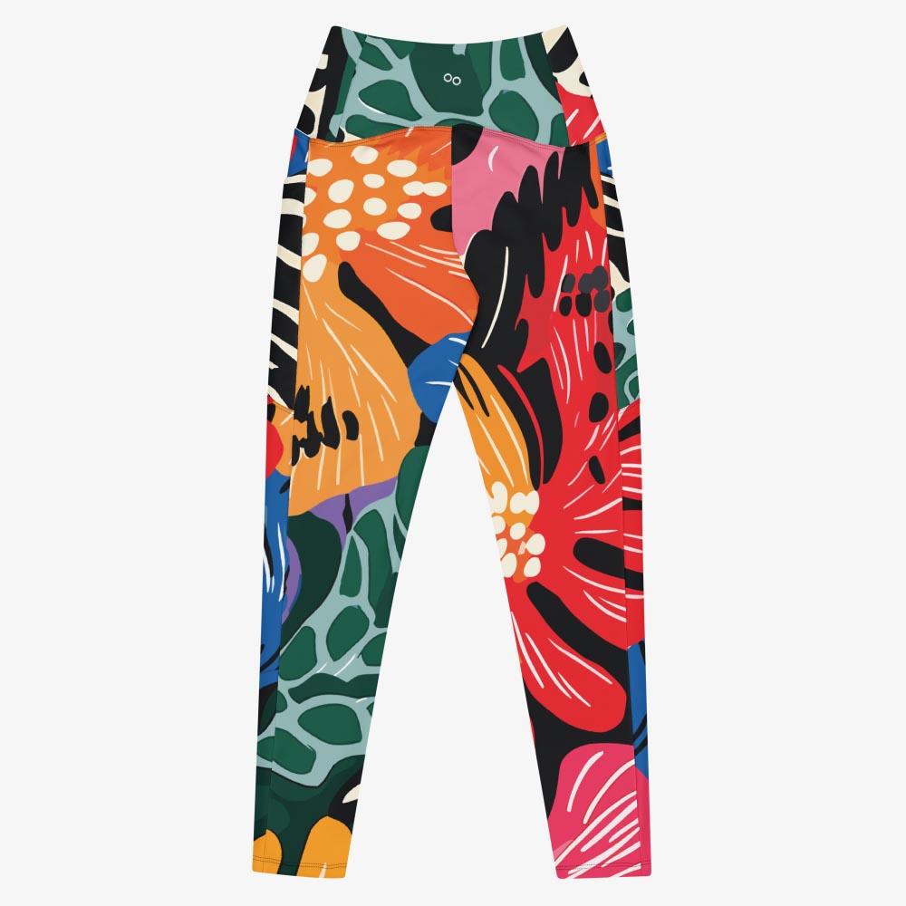 Stripes & Petals Pocket Leggings