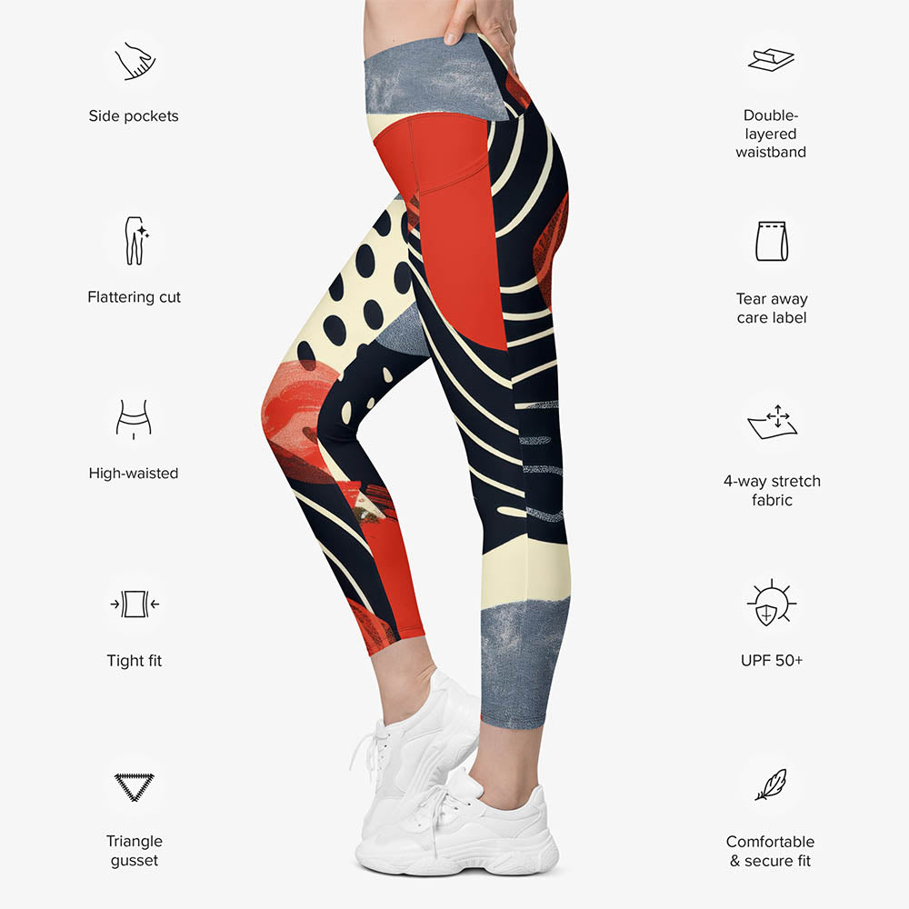 Dots & Waves Pocket Leggings