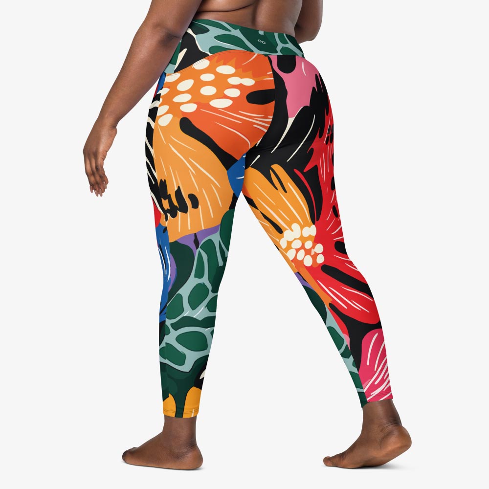 Stripes & Petals Pocket Leggings
