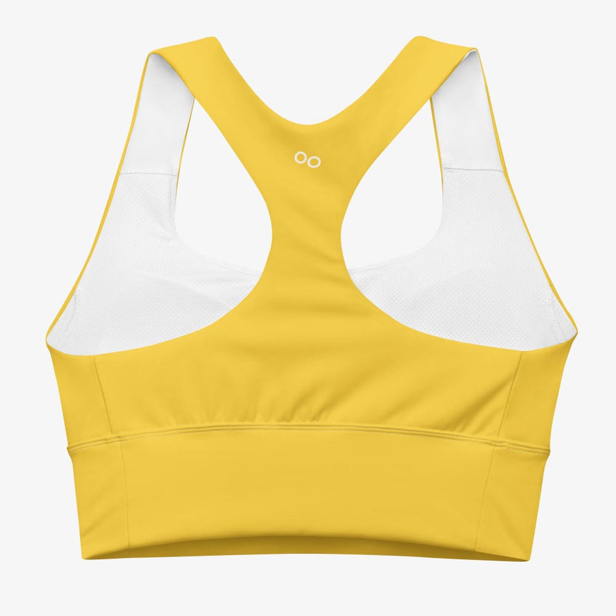 Monochrome Recycled High Impact Bra "Electric Maze" Yellow