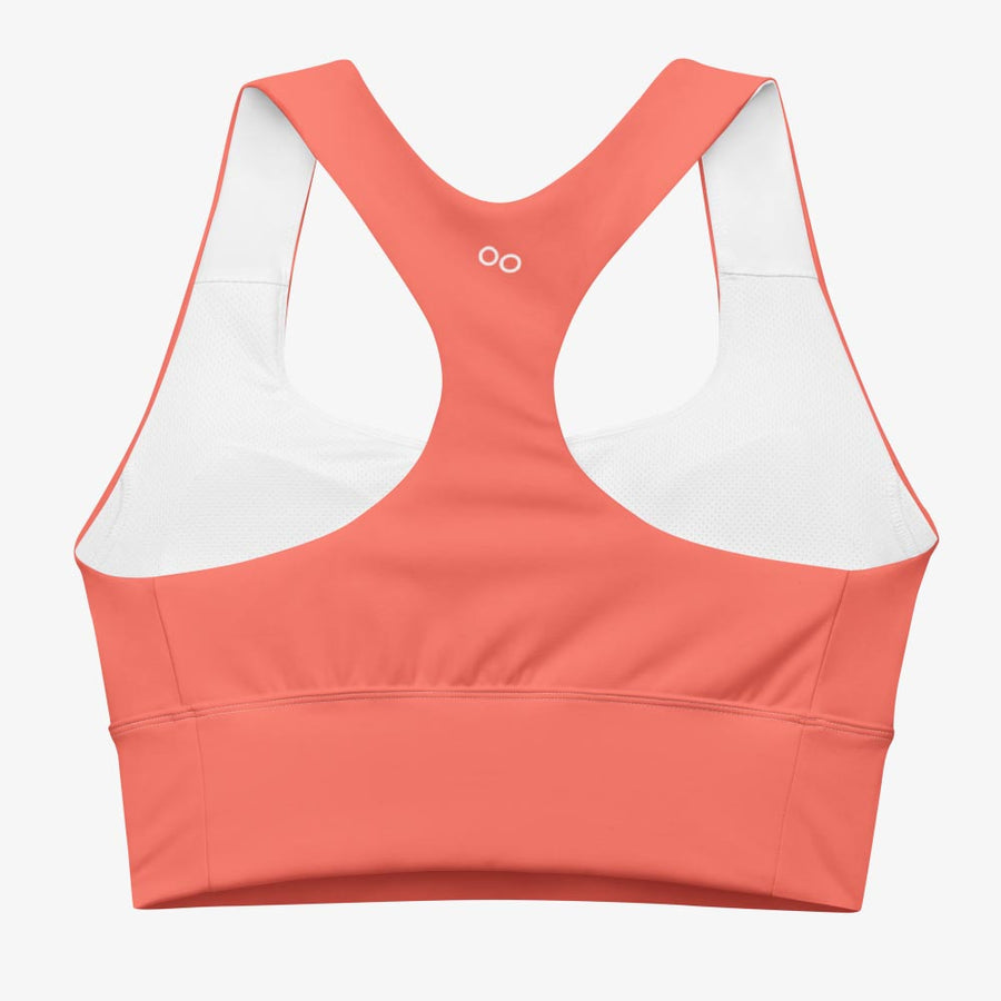 Monochrome Recycled High Impact Bra "Floral Funk" (Coral)