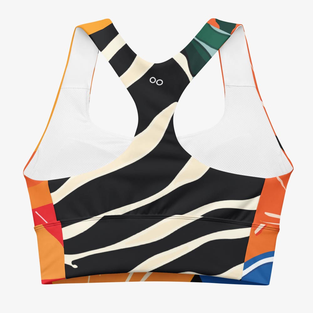 Stripes & Petals High Impact Bra