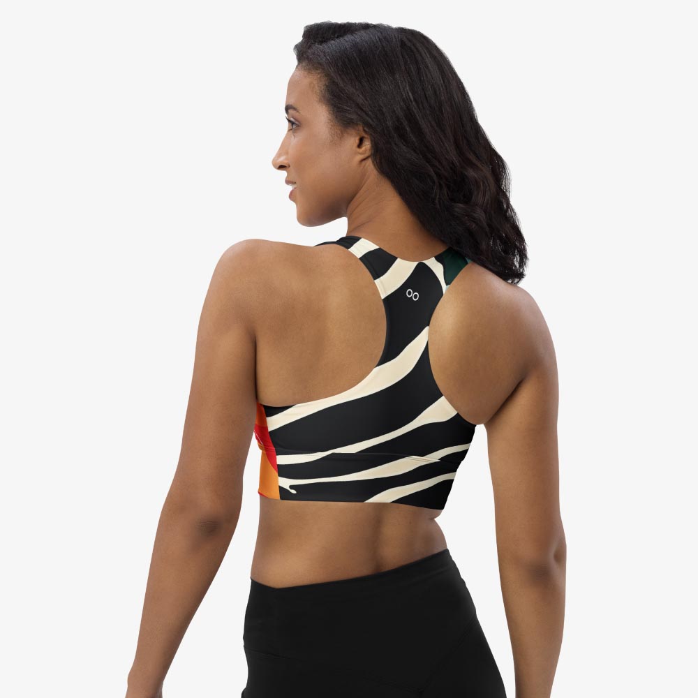 Stripes & Petals High Impact Bra