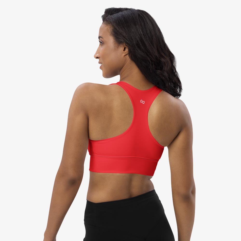 Red Monochrome High Impact Bra (matches Stripes & Petals)