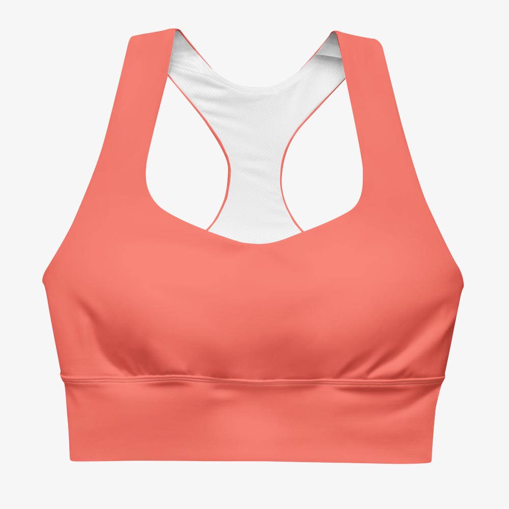 Coral Monochrome High Impact Bra (matches Floral Funk)