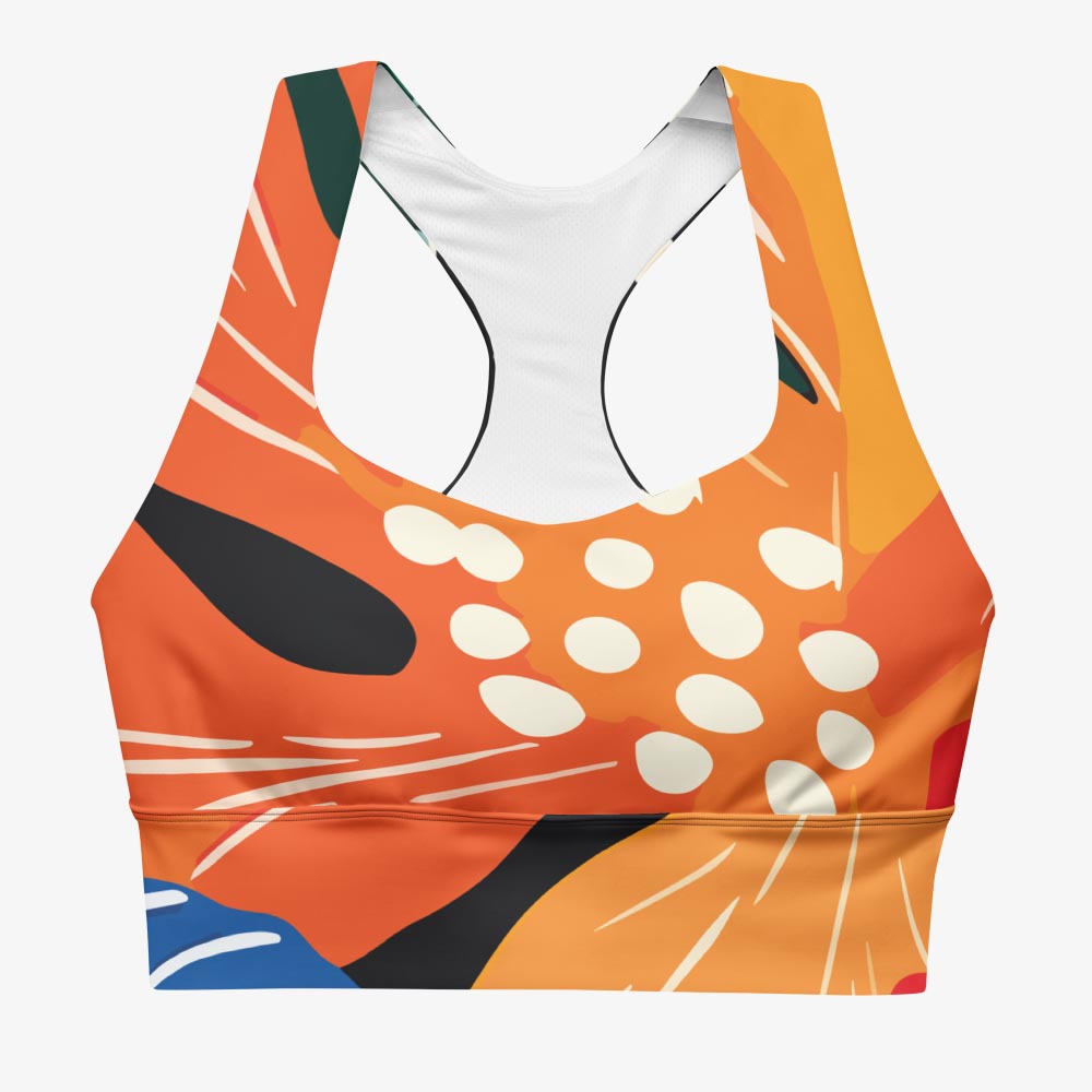 Stripes & Petals High Impact Bra