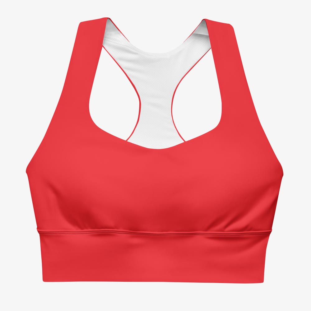Red Monochrome High Impact Bra (matches Stripes & Petals)