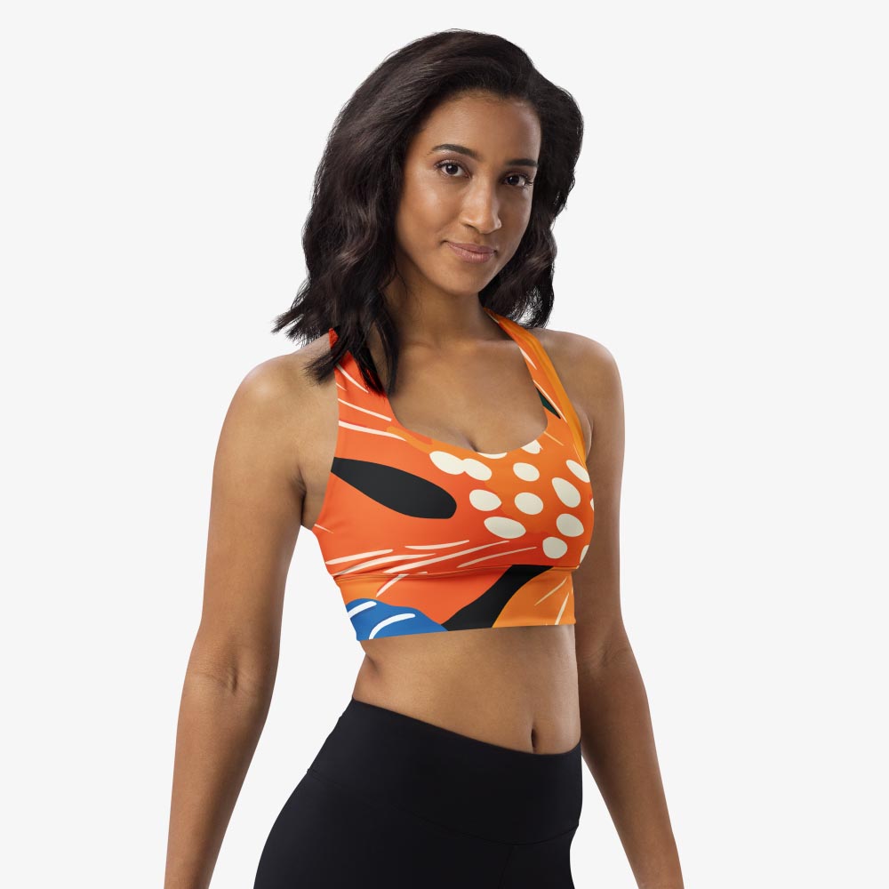 Stripes & Petals High Impact Bra