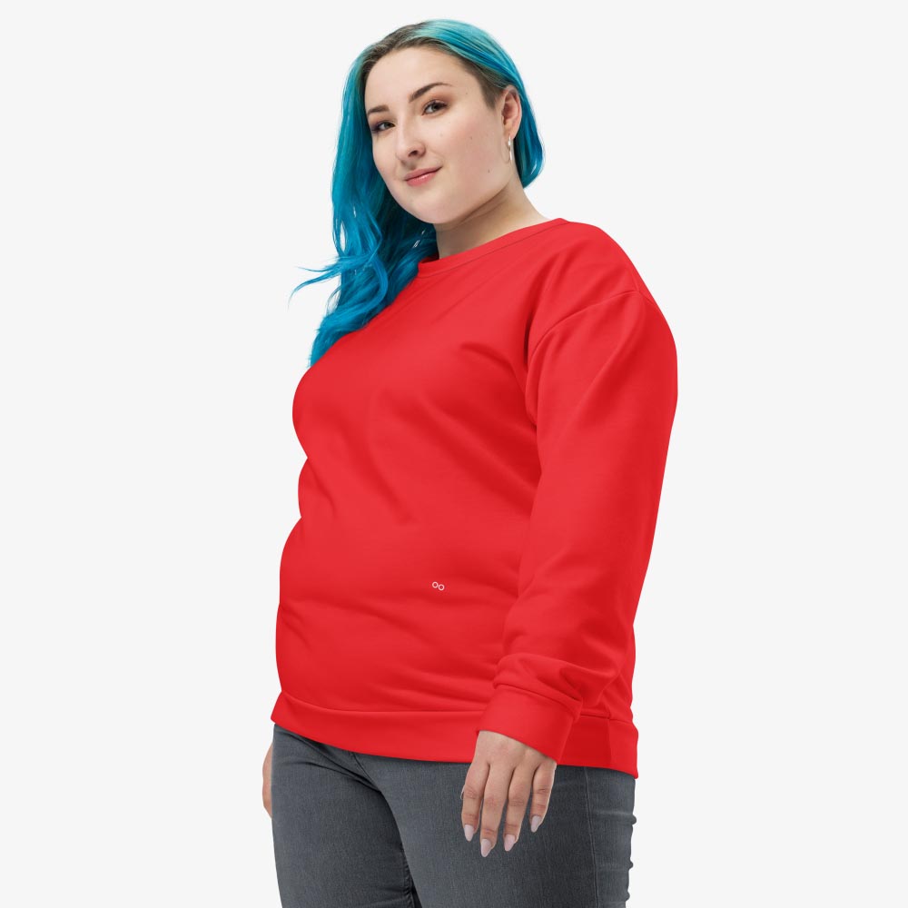 Red Monochrome Sweatshirt (matches Stripes & Petals)