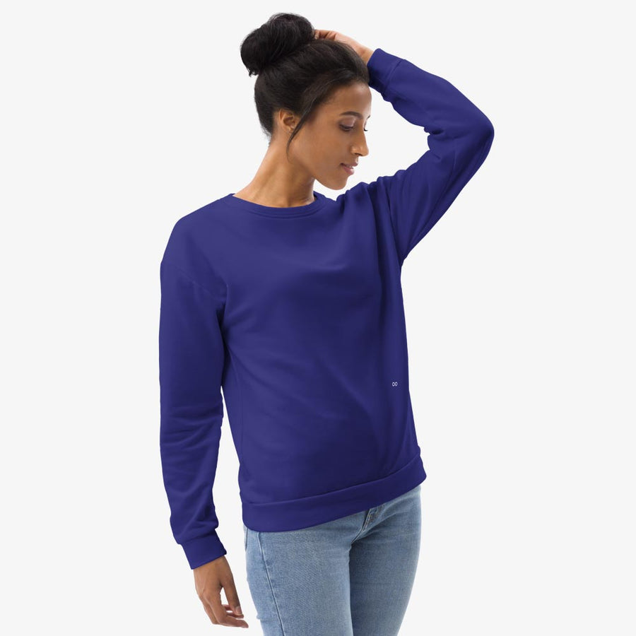 Recycled Fleece Sweatshirt "Electric Maze" Blue