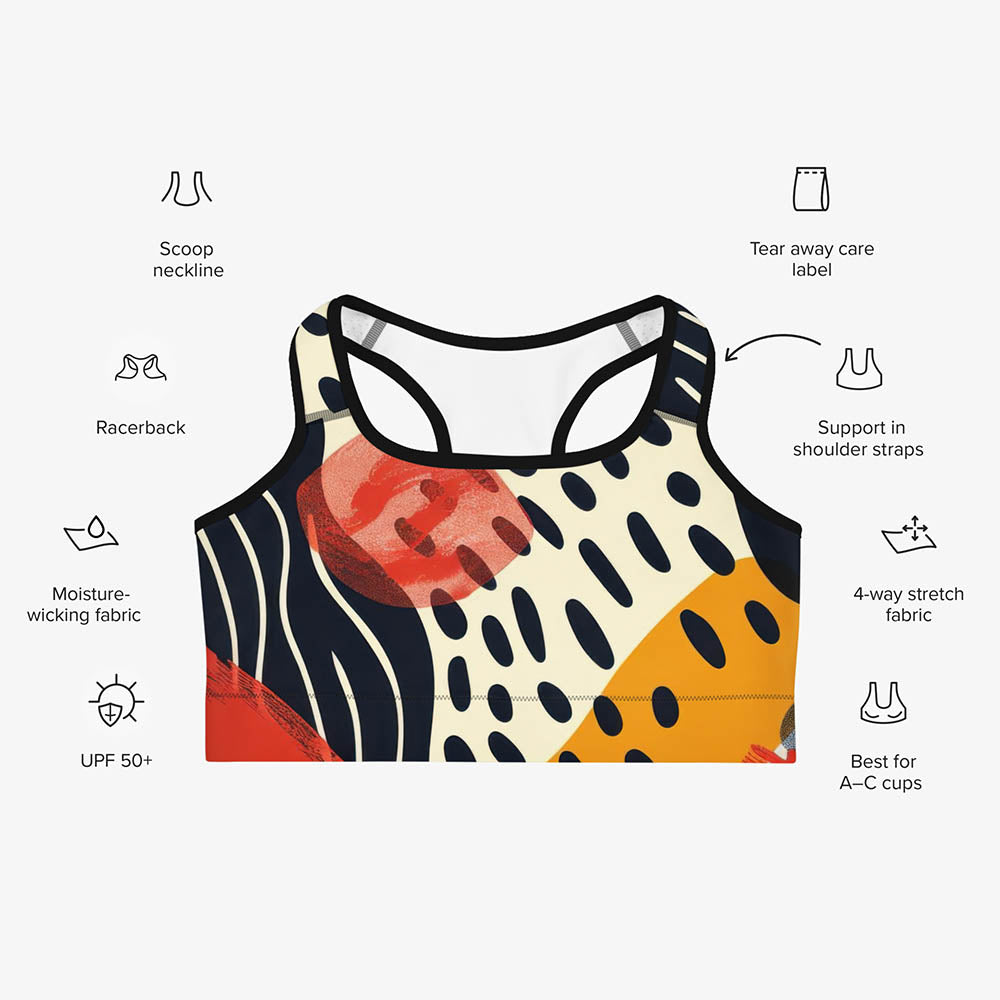 Dots & Waves Sports Bra