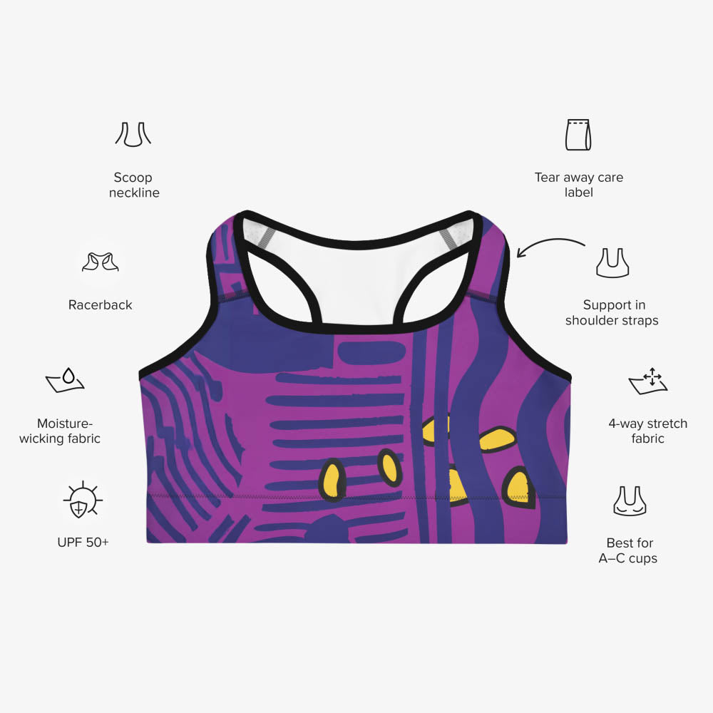 Electric Maze Sports Bra