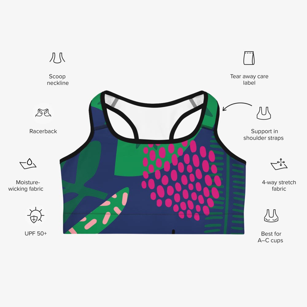 Floral Funk Sports Bra