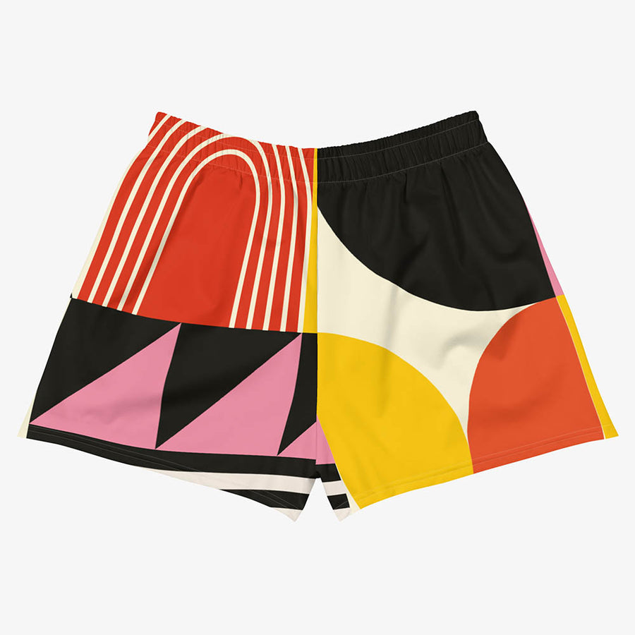 Recycled Breathy Shorts "Design Delight" Orange/Yellow/Pink