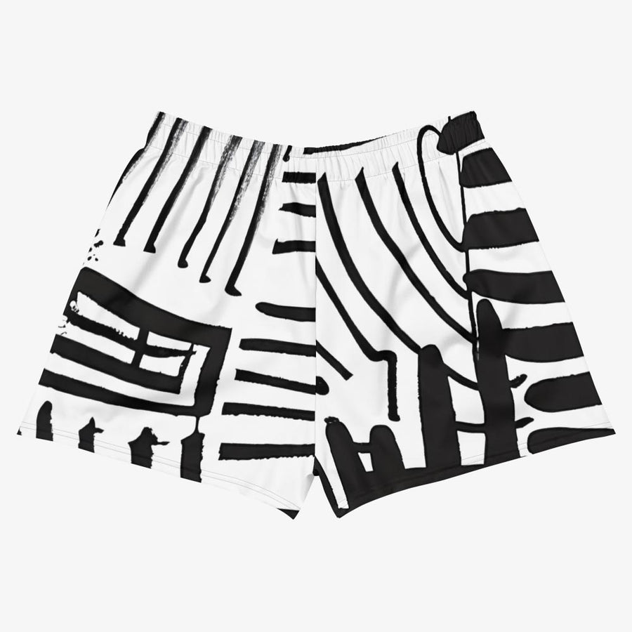 Recycled Breathy Short "Black and Wow" Black/White