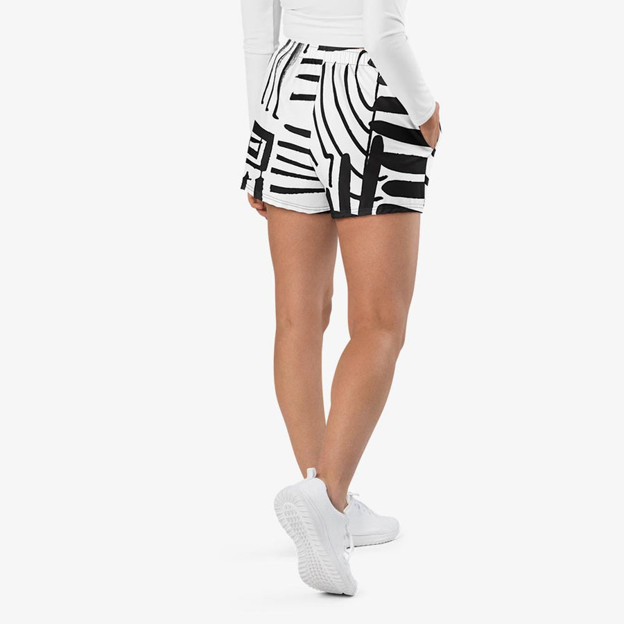 Recycled Breathy Short "Black and Wow" Black/White