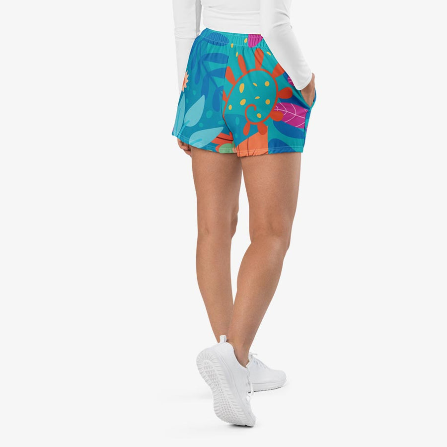 Breathy Shorts °Petal Party° Turquoise/Fuchsia