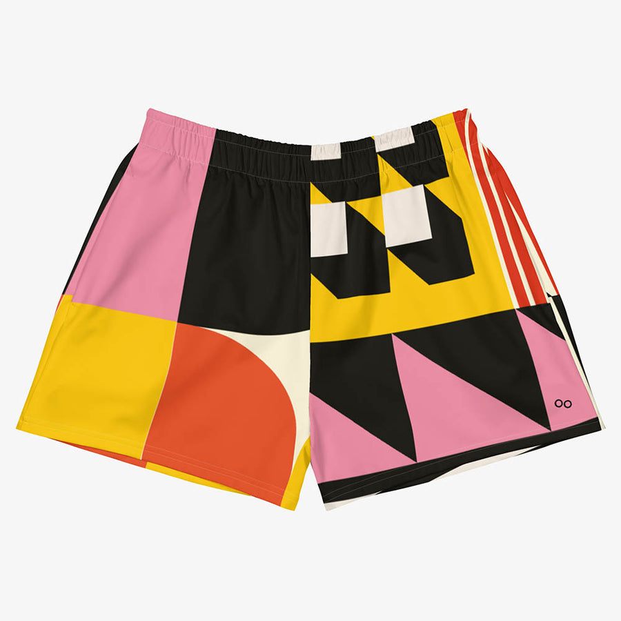 Recycled Breathy Shorts "Design Delight" Orange/Yellow/Pink