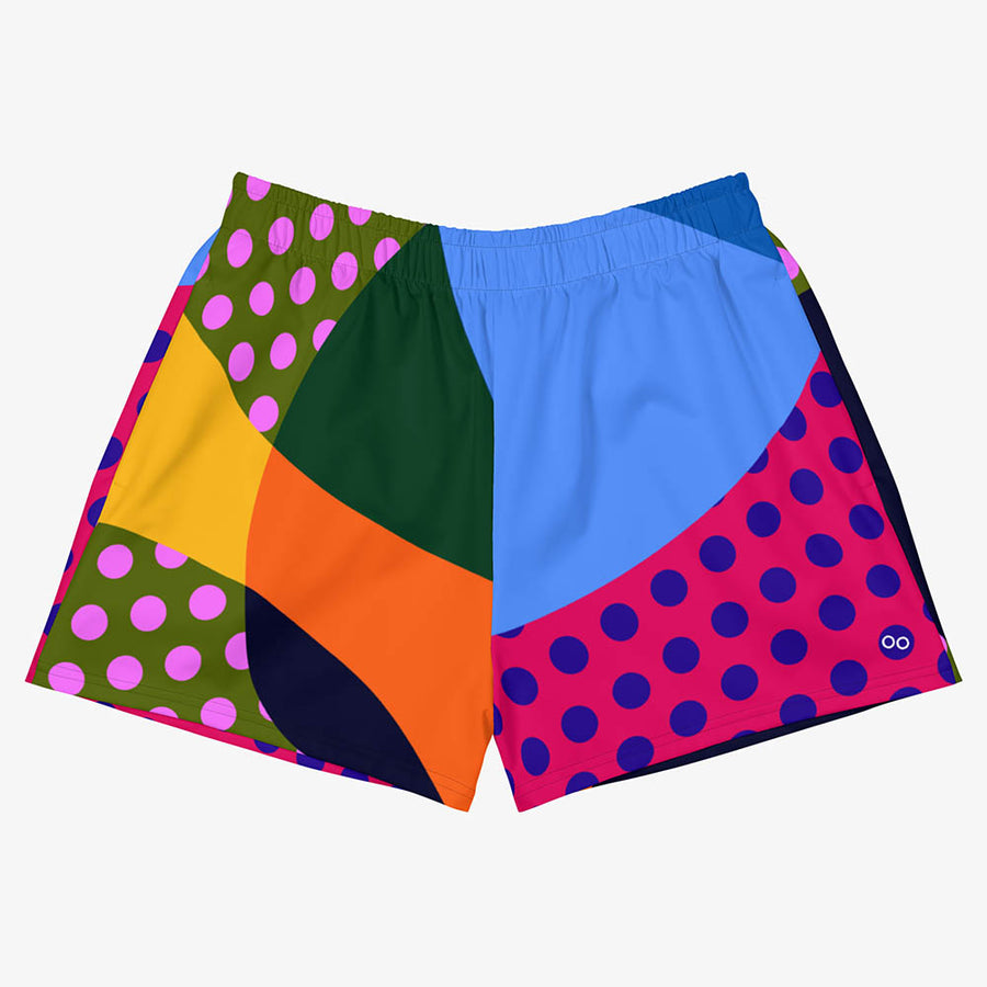 Recycled Breathy Shorts "Polkalicious" Red/Yellow/Blue