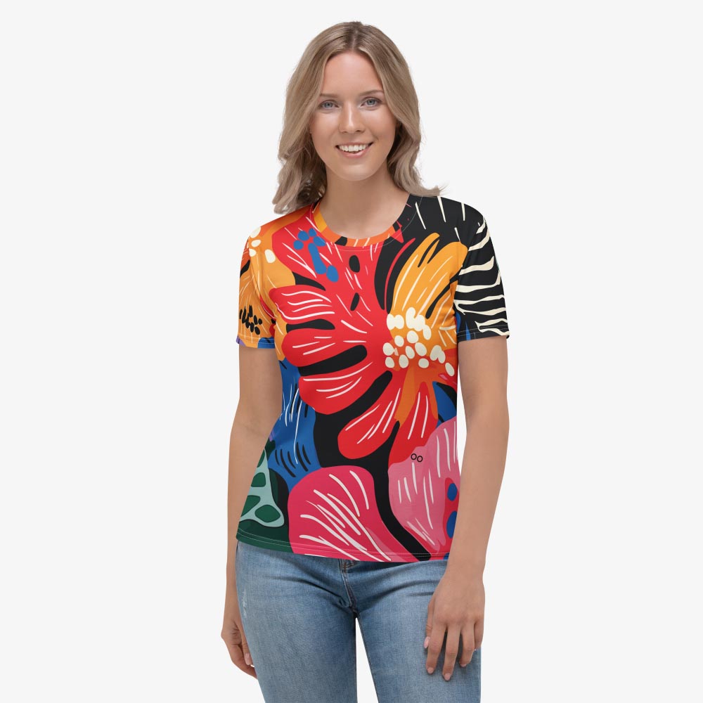 Stripes & Petals Stretchy Tee