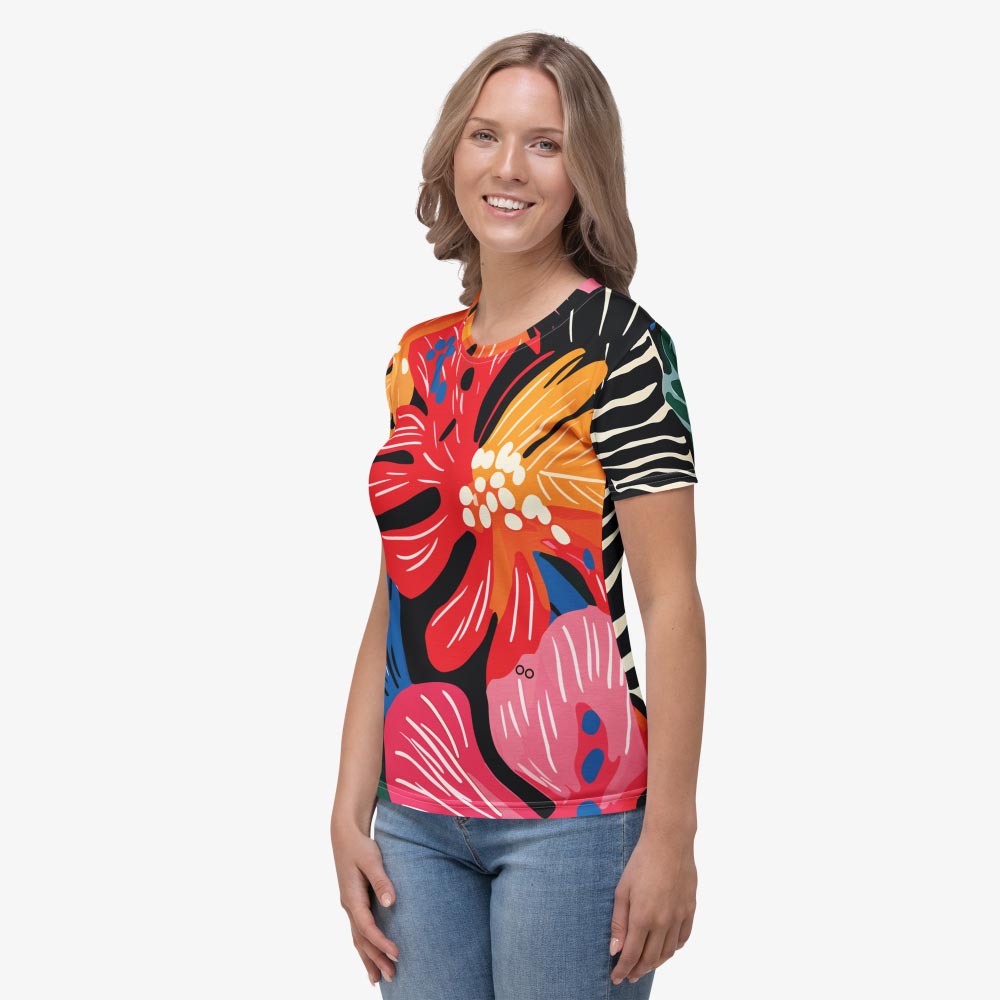 Stripes & Petals Stretchy Tee