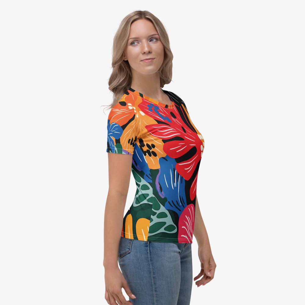 Stripes & Petals Stretchy Tee