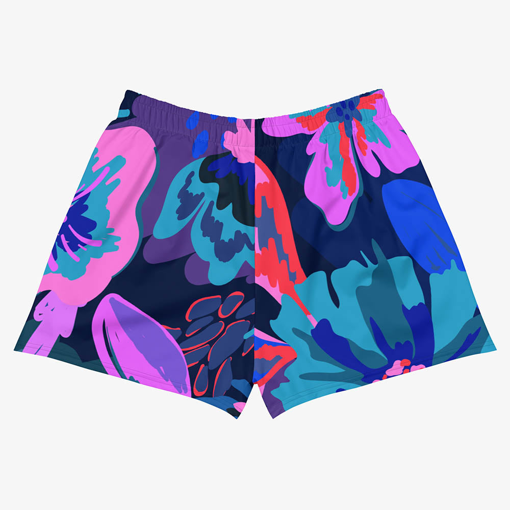 Flower Splash Breathy Shorts – Blue/PInk