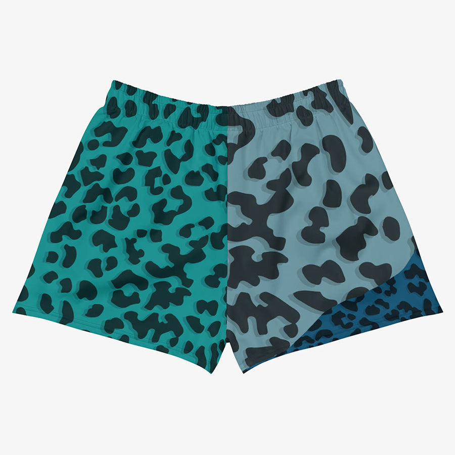 Recycled Breathy Shorts "Frankencheetah" Blue/Teal