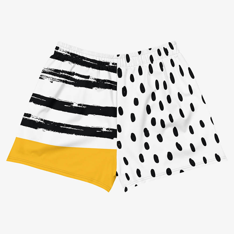 Recycled Breathy Shorts "Dots&Stripes" Yellow