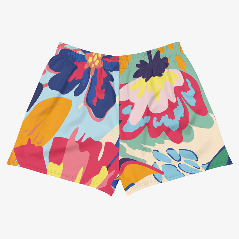 Flower Splash Breathy Shorts – Red/Yellow/Blue