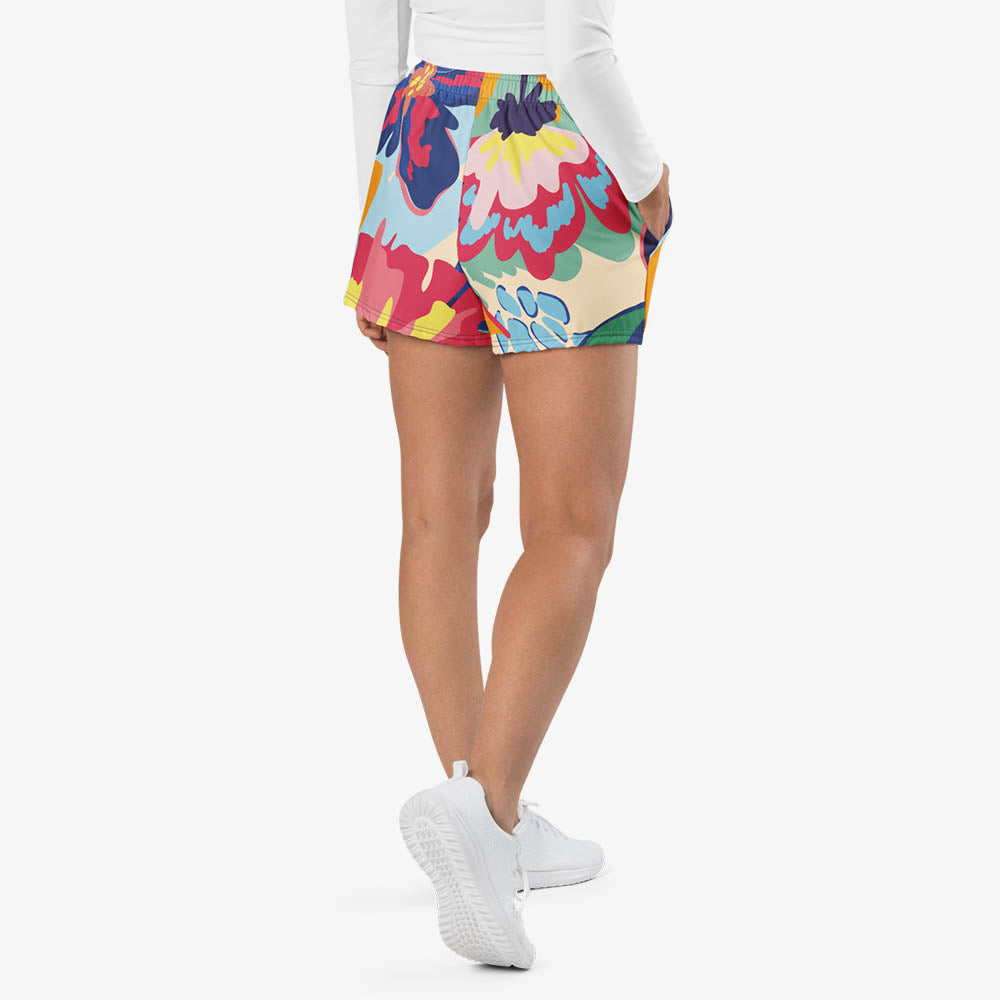 Flower Splash Breathy Shorts – Red/Yellow/Blue