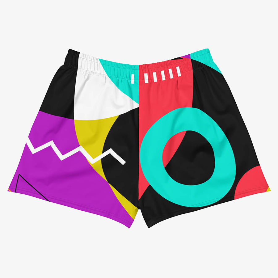 Recycled Breathy Shorts "Surrealist 2" Purple/Red/Black