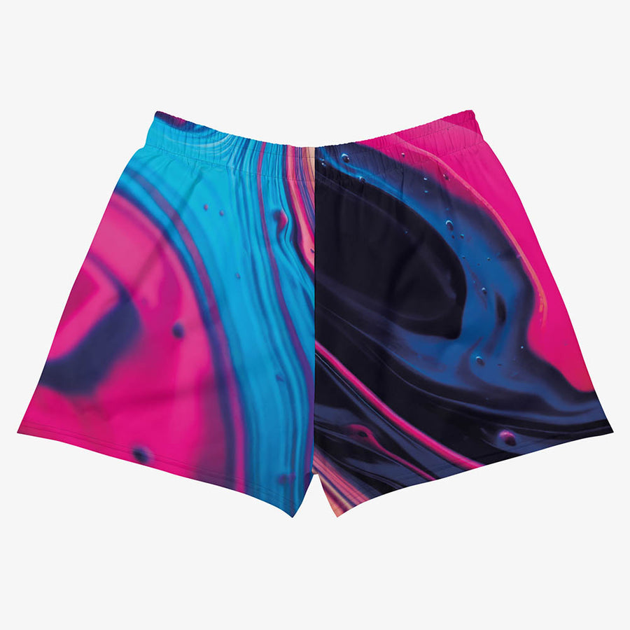 Recycled Breathy Shorts "Funky Lava" Blue/Magenta