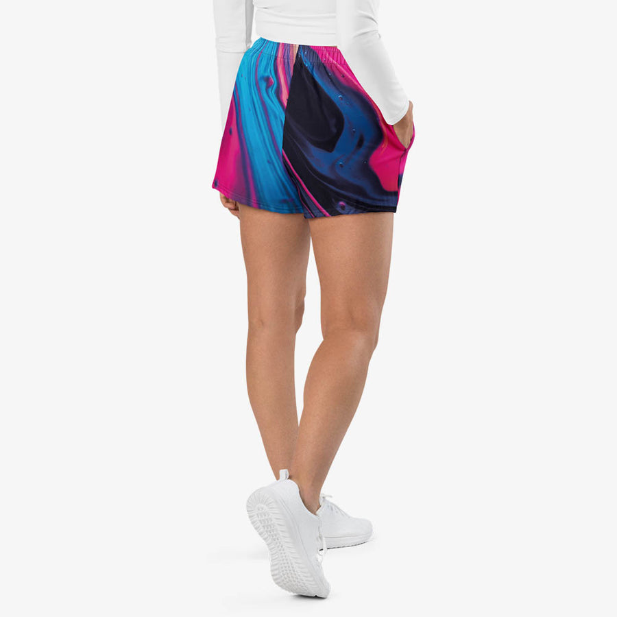 Recycled Breathy Shorts "Funky Lava" Blue/Magenta