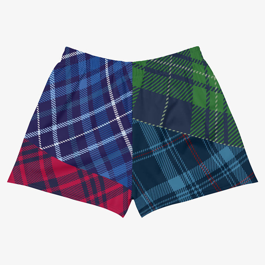 Recycled Breathy Shorts "Tartan Galore" Red/Green/Blue