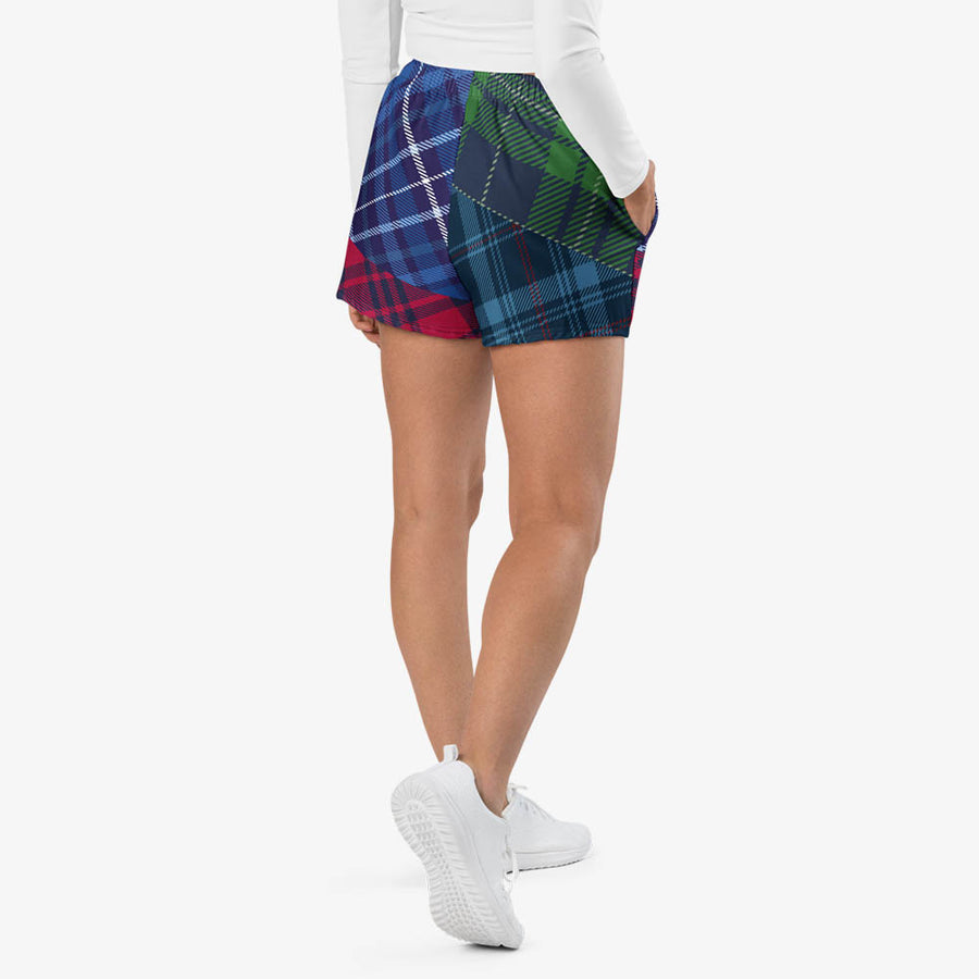 Recycled Breathy Shorts "Tartan Galore" Red/Green/Blue