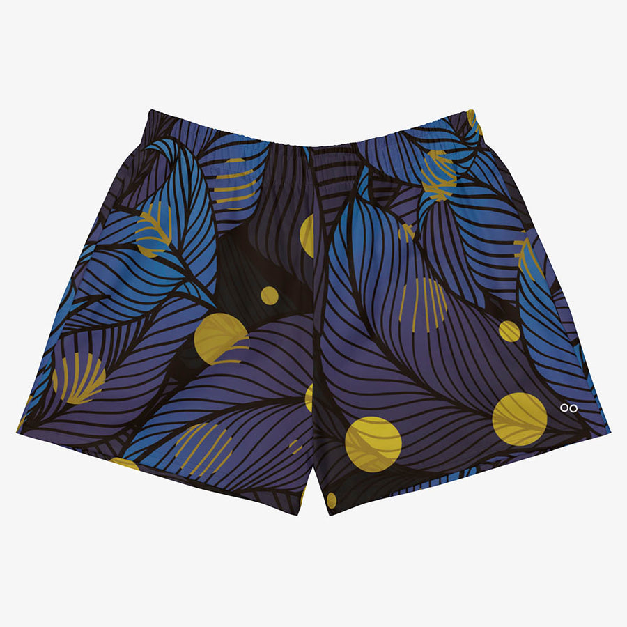 Recycled Breathy Shorts "Fireflies" Blue/Yellow