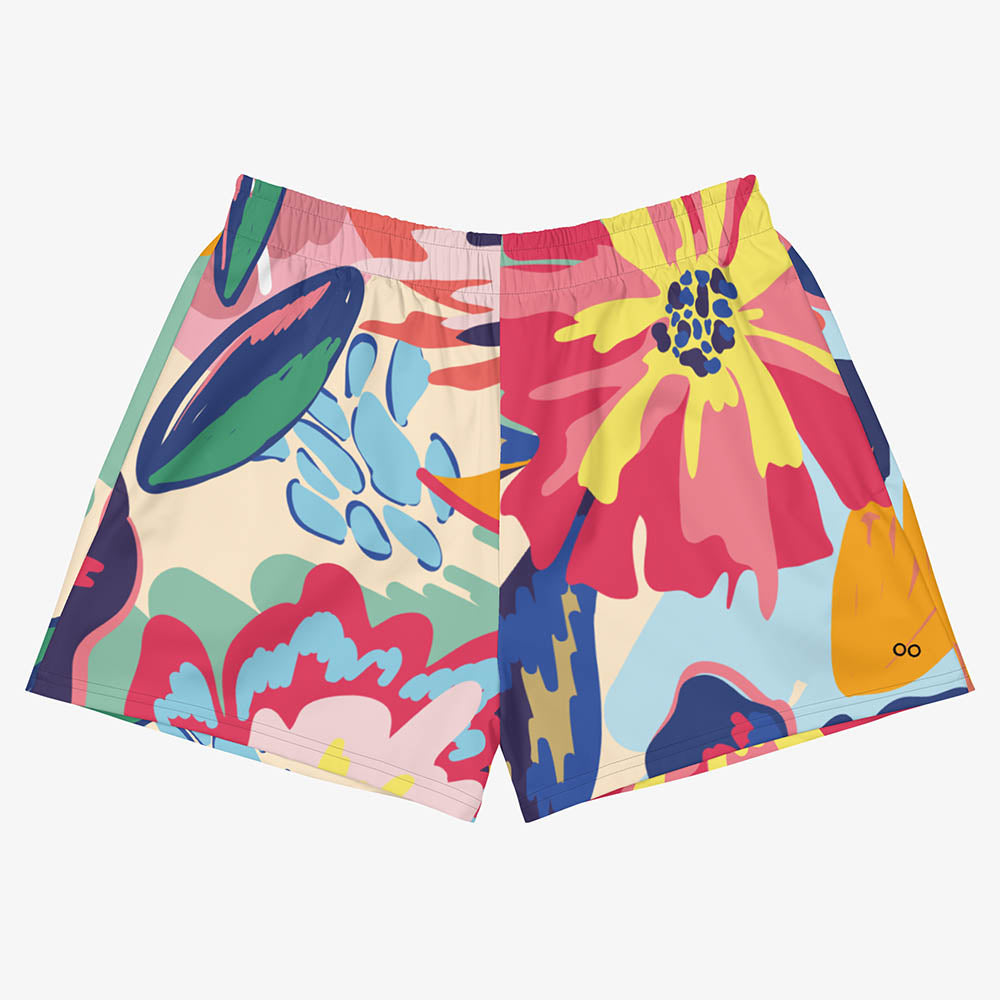 Flower Splash Breathy Shorts – Red/Yellow/Blue