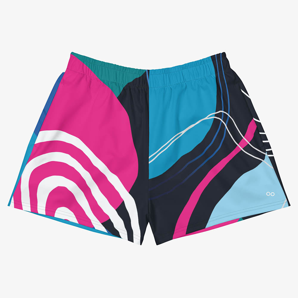 WAREHOUSE Recycled Breathy Shorts "Modernist" Blue/pink