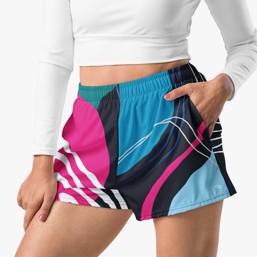 Modernist Breathy Shorts – Blue/Pink