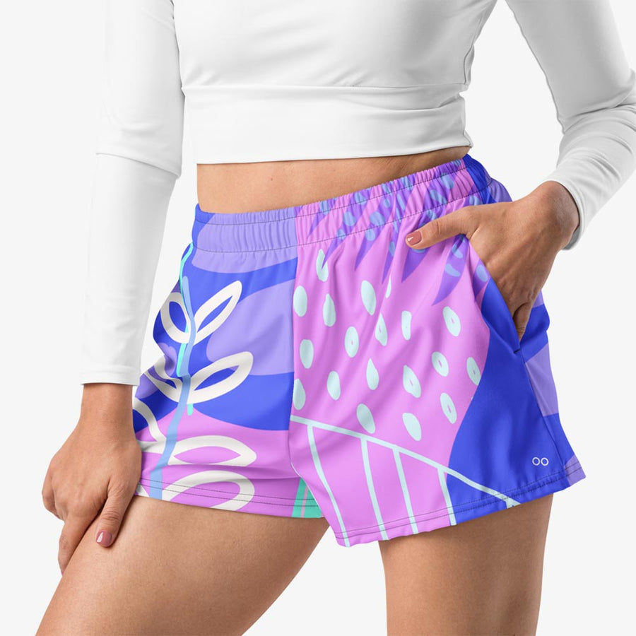 Recycled Breathy Shorts "Tropics" Pastel