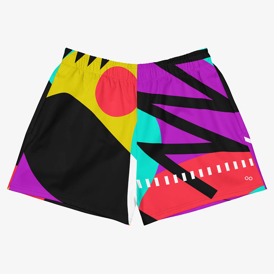 Recycled Breathy Shorts "Surrealist 2" Purple/Red/Black