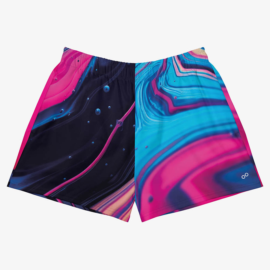 Recycled Breathy Shorts "Funky Lava" Blue/Magenta