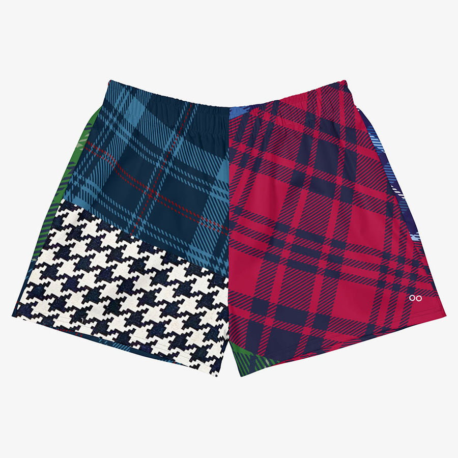 Recycled Breathy Shorts "Tartan Galore" Red/Green/Blue