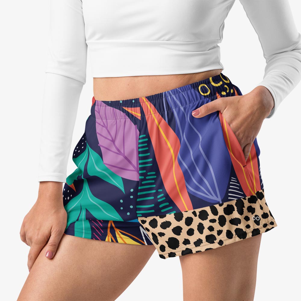 Animal Leaves Breathy Shorts