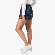 WAREHOUSE Recycled Breathy Shorts "Fireflies" Blue/Yellow